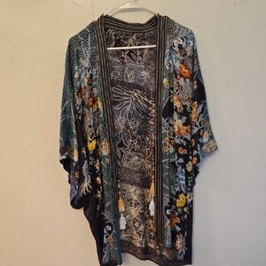 Johnny Was Reversible Kimono with Tassels
